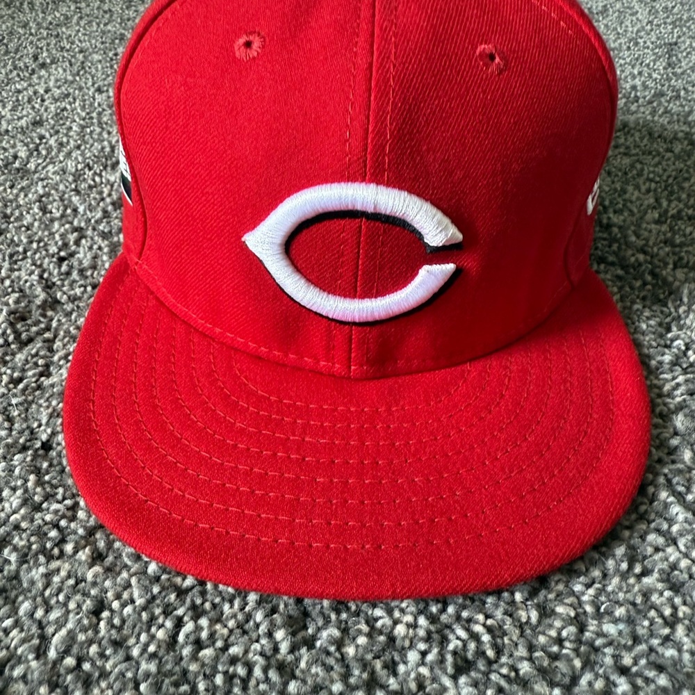 Cincinnati Reds New Era 59FIFTY Red and Black Fitted Cap
